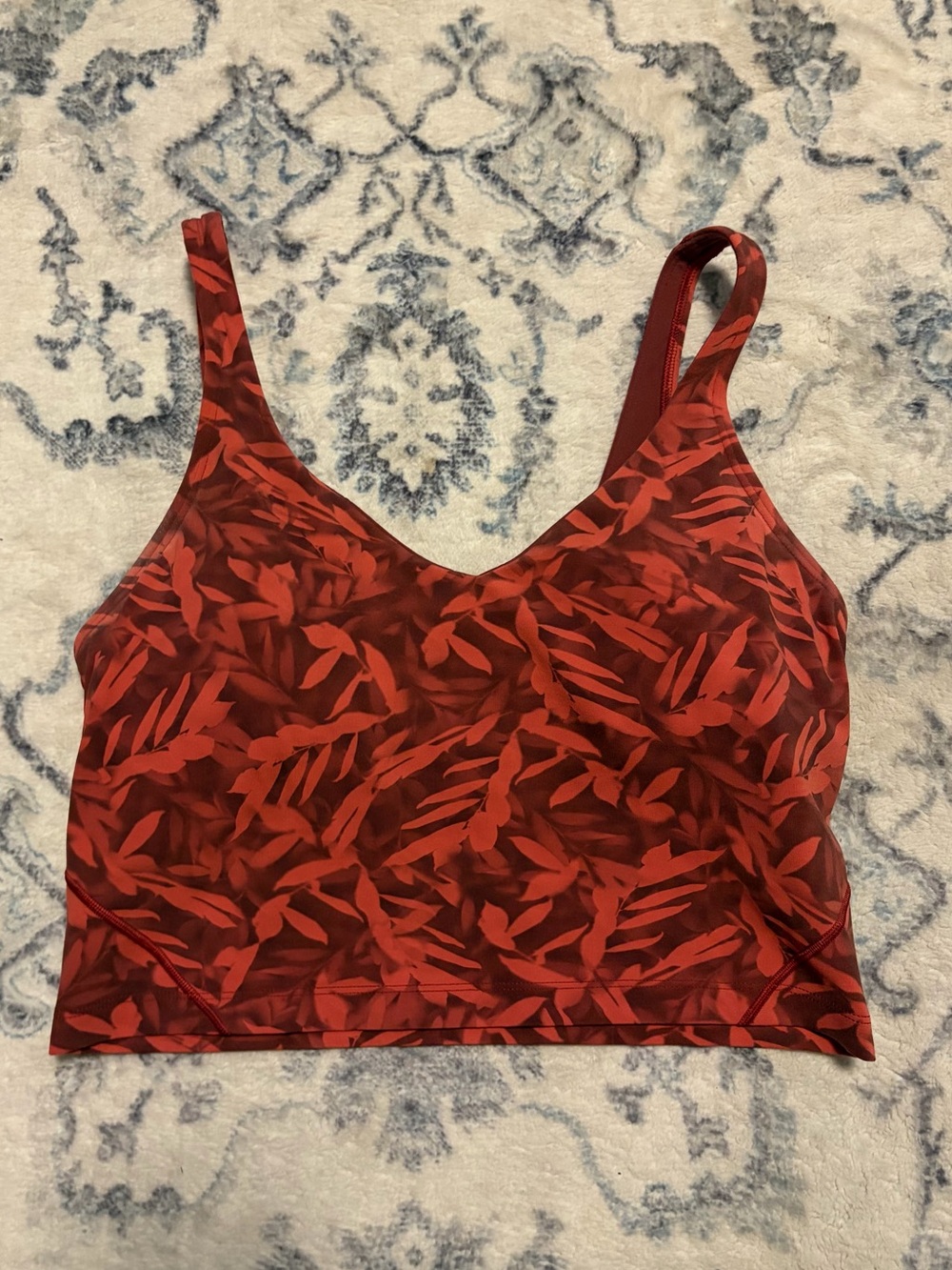 Lululemon Leaf Print Crop Tank